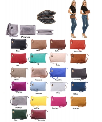 Womens Multi Compartment Functional Crossbody Bag WU020B