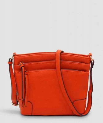 Fashion Multi Zip Pocket Crossbody Bag WU059