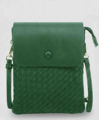 Fashion Woven Flapover Crossbody Bag WU113