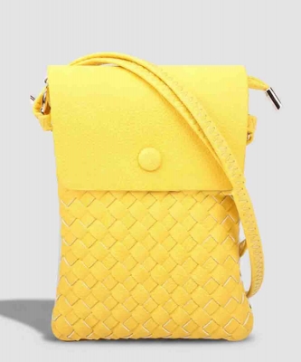 Fashion Woven Flapover Crossbody Bag Cell Phone Purse WU115