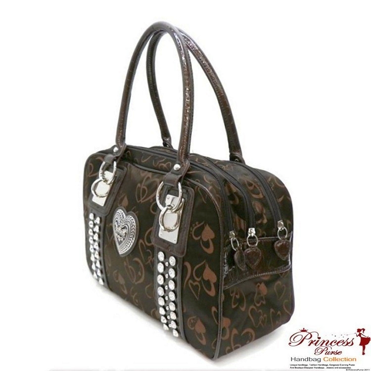 Designer Inspired Jacquard Print Handbag w/ Heart Emblem: Wholesale Handbags | Fashion Handbags ...