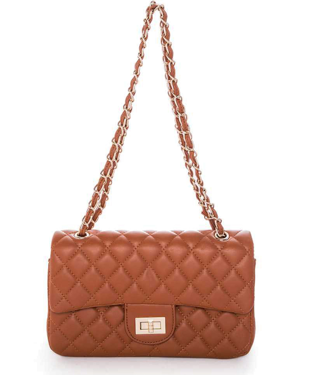Quilted Classic Turn Lock Shoulder Bag 6503