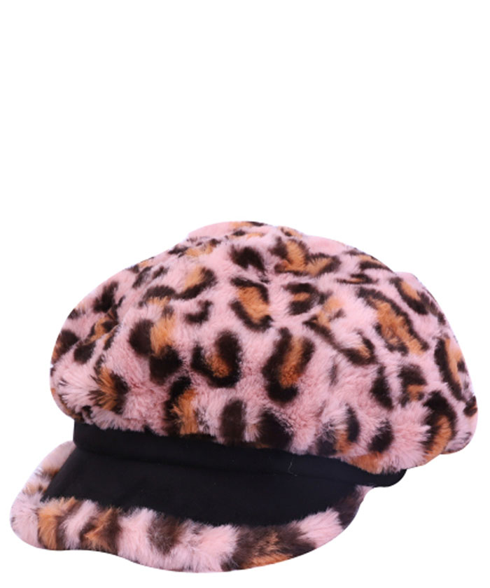 Fur Newsboy Winter Hat CAP00483
