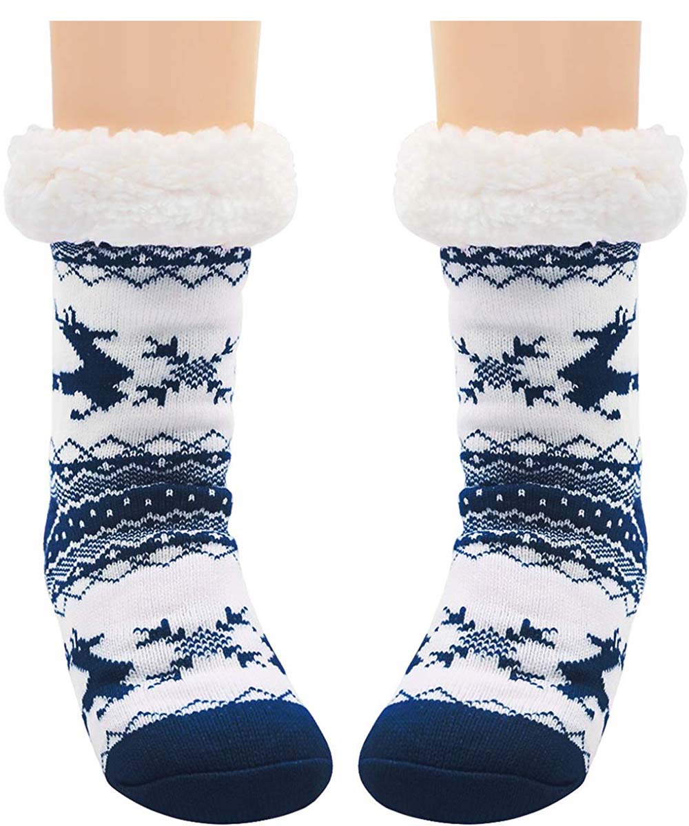 12 Pairs Winter Fleece Lined Thermal Fuzzy Socks WWZ801