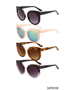 Designer Sunglasses Semi Cat Eye – 18FE038– 12 pcs/pack