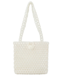 Rectangular Pearl Top Handle Bag 6363