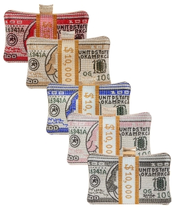 Pack of 5 Pieces Stack of Cash Dollar Evening Clutch 6601