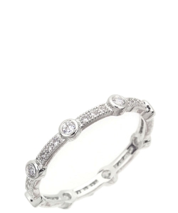 Micro Paved CZ Station Ring 98-CW1794