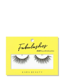 Kara Beauty 12 Pieces in a Pack Fabulashes 3D Faux Mink Lashes A51