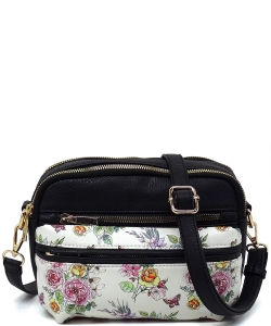 Fashion Multi Pocket Crossbody Bag AD2700 FLOWER
