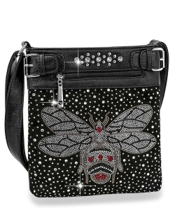 Rhinestone Bee Crossbody Sling BHD-2363