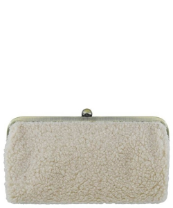 Terry Fur Kiss Lock Clutch Wallet BP208SH