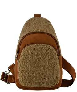 Terry Fur Sling Bag Backpack BP768SH