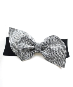 Rhinestone Bow Stretchy Fashion Belt BT320028