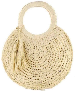 Tassel Woven Rattan Straw Wicker Tote BZ-35