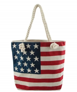 American Flag Print Tote Bag C-CS120