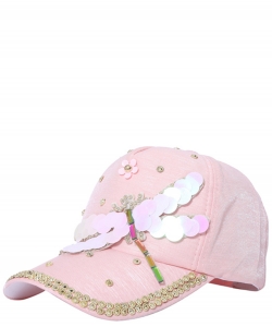 Pink Dragonfly Studded Cap CAP00534PP