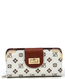 CM Monogram Turn Lock Crossbody Wallet CM041