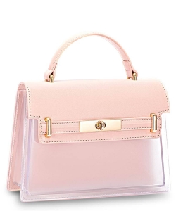 David Jones Transparent PVC Satchel Bag CM7449