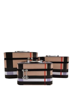 Plaid Check 3-in-1 Cosmetic Case CO436