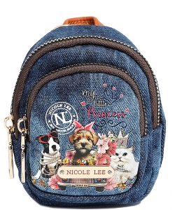 Denim Backpack Coin Purse By Nicole Lee CP7704D
