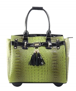 Fashion Faux Croc Rolling Luggage CY-8374