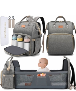 Baby Diaper Bag Backpack with Changing Station DB103 GRAY