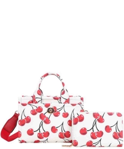Fashion Cherry Monogram Shoulder Bag W/ Wallet DY-1259A