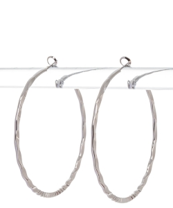 Wavy Textured Fashion Hoop Earrings EH700021