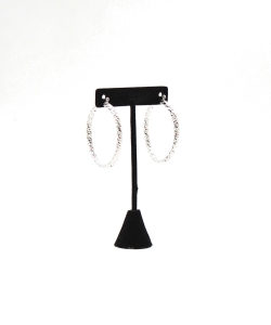 Hoop Twisted Textures Earring EH702650SVSV