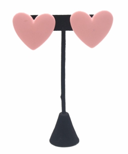 Heart Shaped Fashion Earrings ES700118 PINK