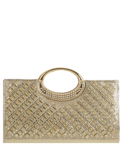 Embellished Round Handle Clutch Evening Bag EWB178