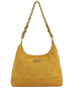Faux Suede Woven Shoulder Bag EWB236