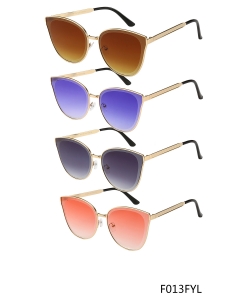 Designer Cat Eye Sunglasses – F014FYL– 12 pcs/pack