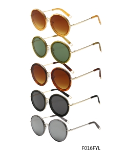 New Designer Western Round Sunglasses – F016FYL– 12 pcs/pack