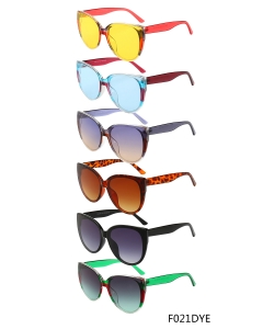 Designer Western Oversized Sunglasses – F021DYE– 12 pcs/pack