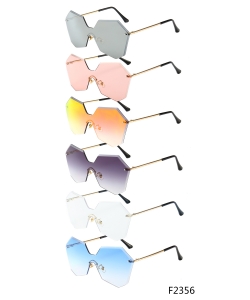 1 Dozen Pack Designer Inspired Womens Fashion Sunglasses  F2356F
