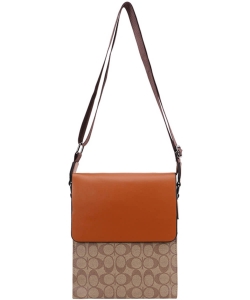 Unisex Oval Print Large Messenger-Crossbody FT-1017