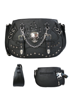 Punk Gothic Skull Chain Crossbody Concealed Handbag G602SK9