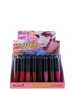 Package of 48 Pieces Glitter Lip Gloss GLG-48