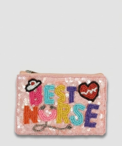 Ladies Fully Beaded Best Nurse Themed Coin Purse HD00512