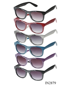 Package of 12 PiecesSlanted Stripe Drifter Sunglasses IN2879