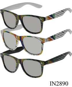Package of 12 Pieces Magazine Print Drifter Sunglasses IN2890