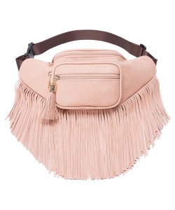Fringe Fanny Pack with Multiple Zipper Pockets KL088 /