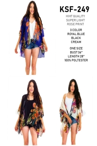 Women Fashion Scarf Floral Cover Up Kimono (Minimum of 6)