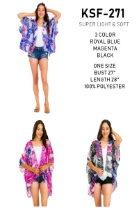 Women Fashion Scarf Floral Cover Up Kimono (Minimum of 6)
