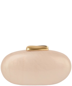Oval Marble Clutch Evening Bag LC-0361