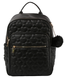 Heart Quilted Backpack ME0032