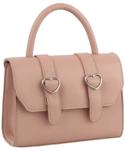 Heart Buckle Flap Satchel ME0034M