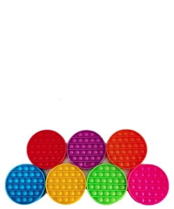 1 Dozen Assorted Color Push Pop Bubble Fidget Toy MS-03PP